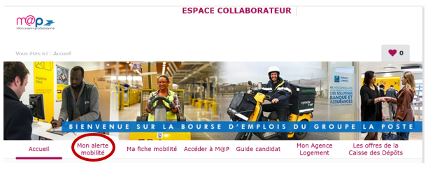 Accéder à l'alerte mobilité
