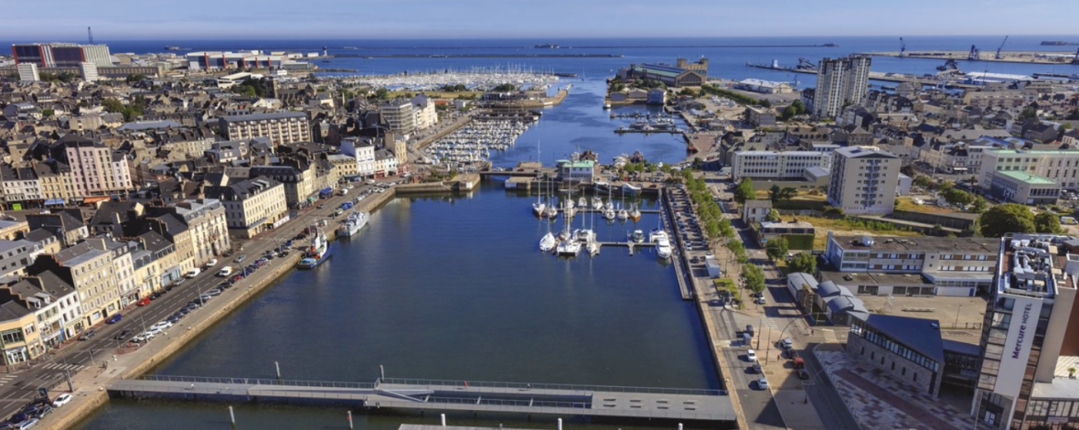 vue aérienne de Cherbourg