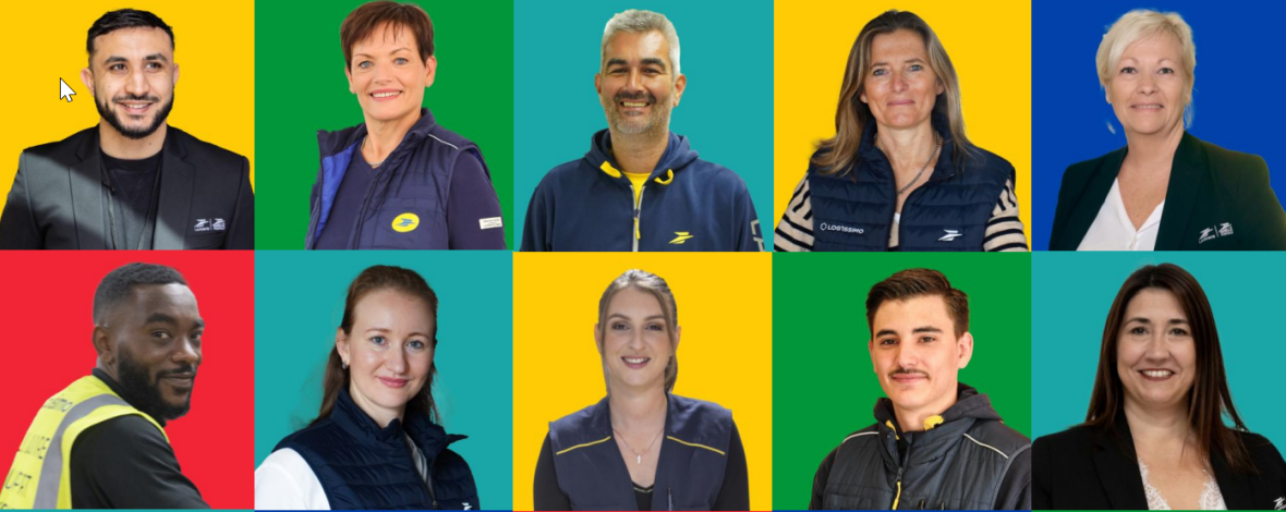 Portraits de plusieurs postiers