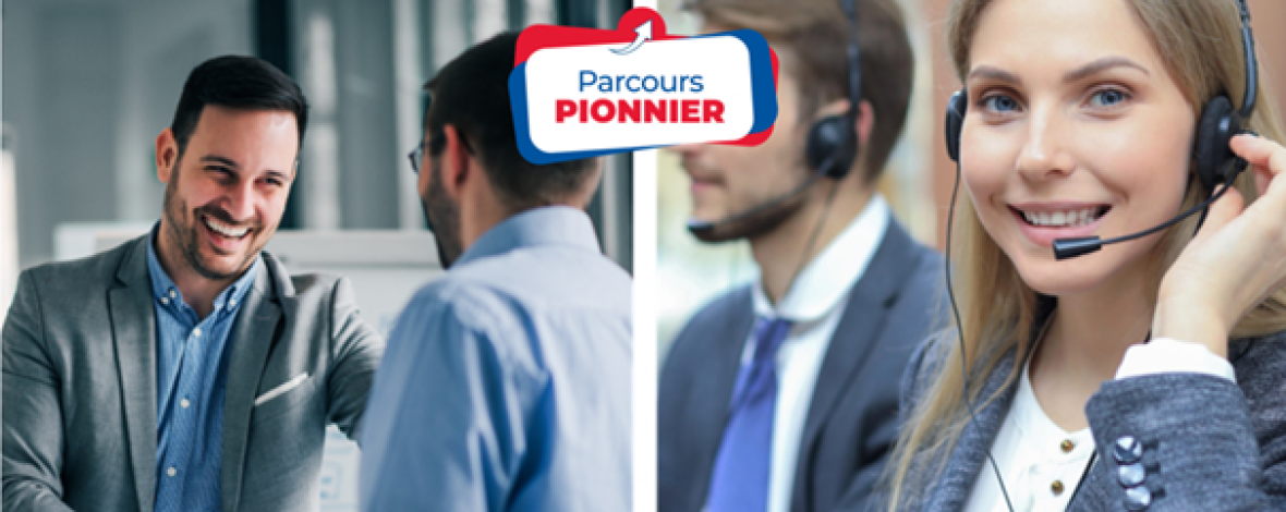 photos de commerciaux télévente en train de travailler