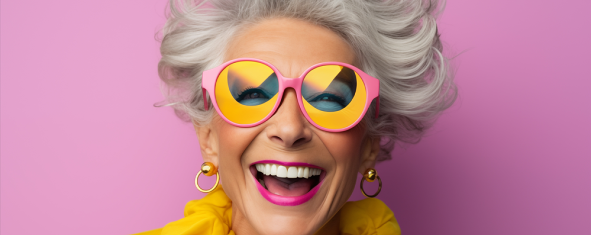 Femme avec des lunettes