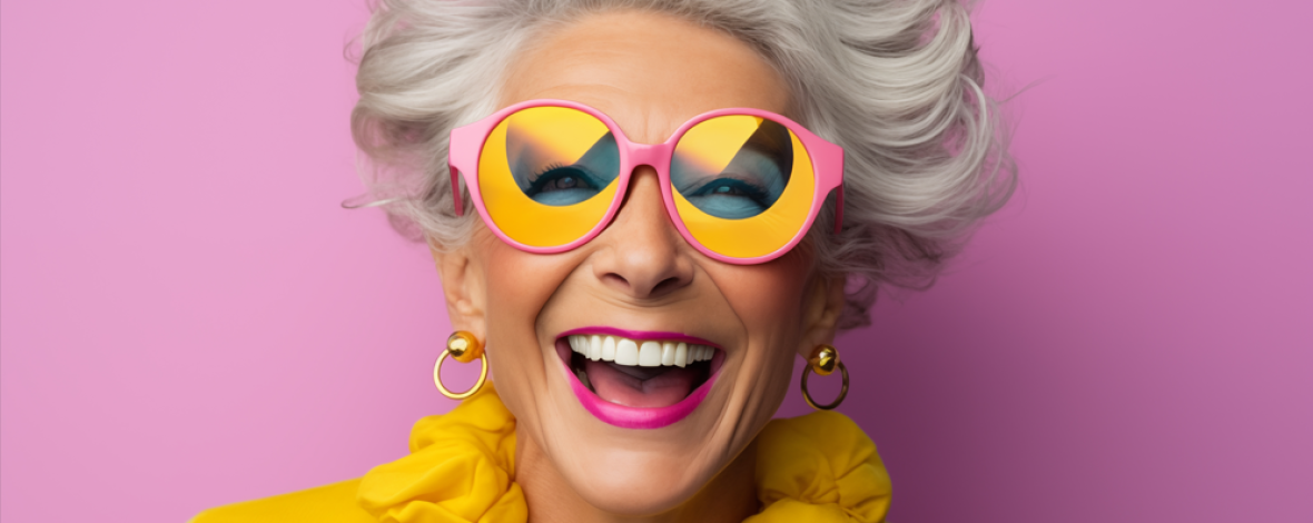 Femme avec des lunettes