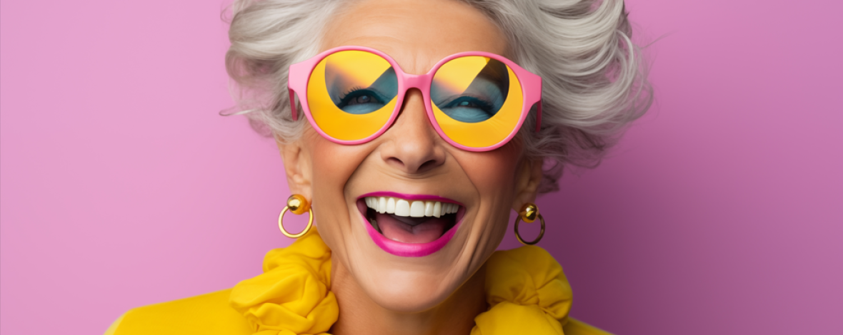 Femme avec des lunettes