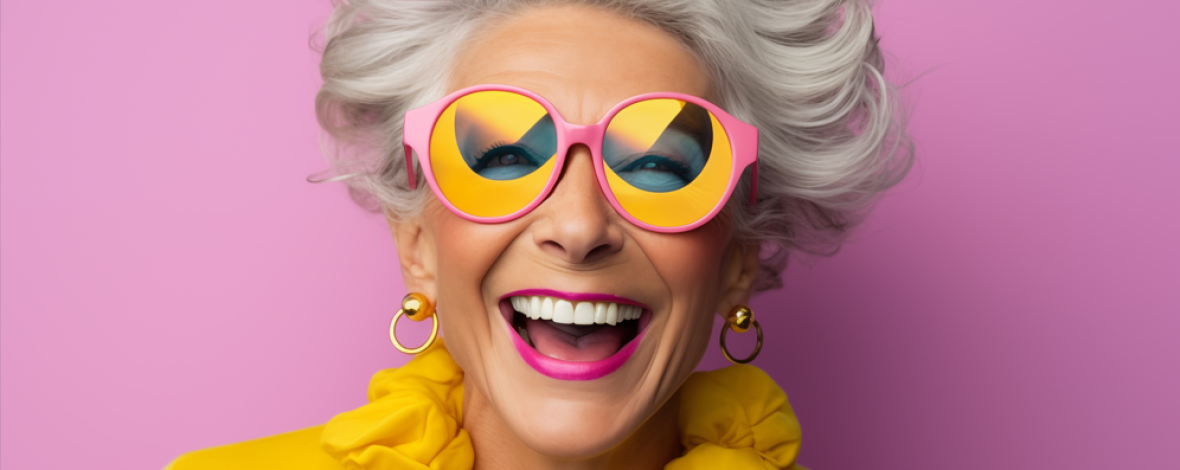 Femme avec des lunettes