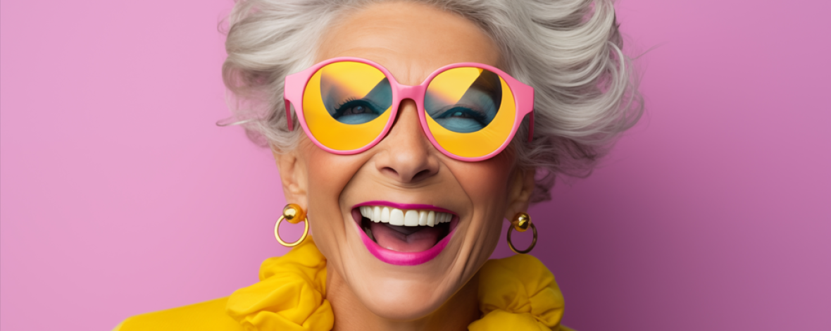 Femme avec des lunettes