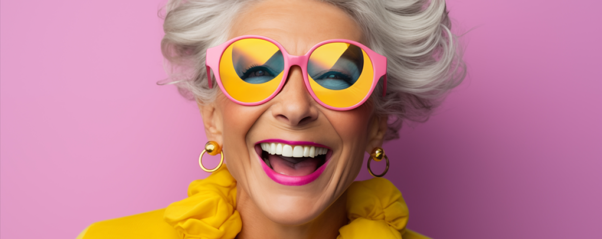 Femme avec des lunettes