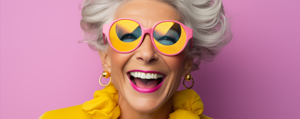 Femme avec des lunettes