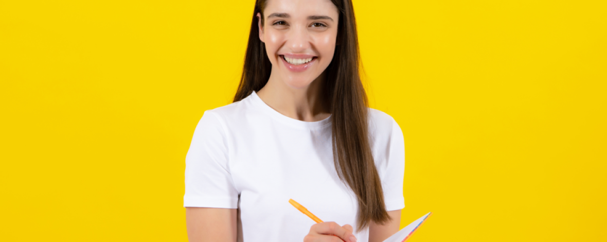 Femme avec un agenda